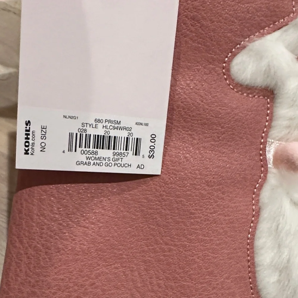 LC Lauren Conrad Pink 3D Llama Clutch